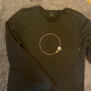 Unisex black space minimal sweater